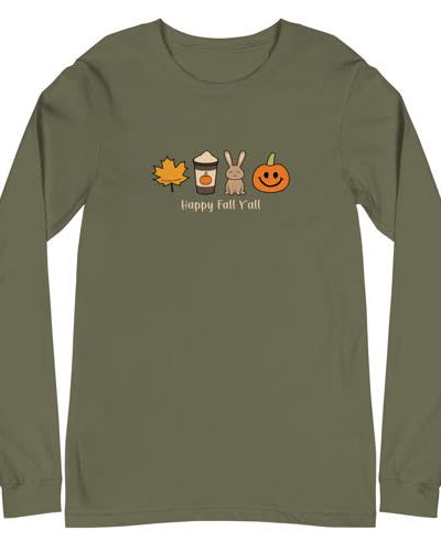 Happy Fall Y’all Unisex Long Sleeve Tee