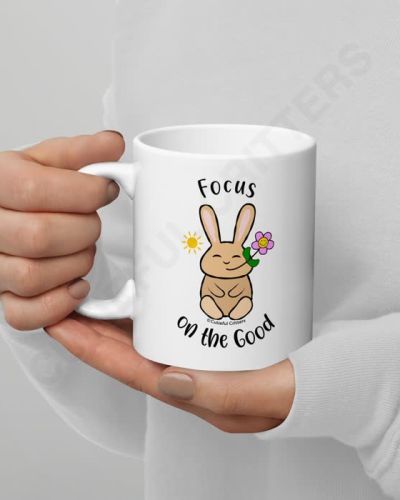 Focus On The Good White Glossy Mug